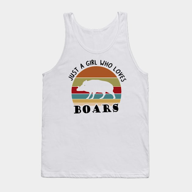 Wild boar women girl wild boar huntress design Tank Top by FindYourFavouriteDesign